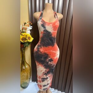 Tie-Dye Sleeveless Bodycon Dress